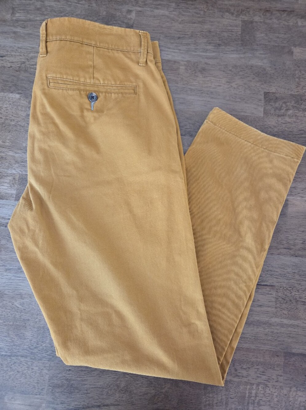 Mustard Yellow Hennepin Skinny Chino Pants 98% Cotton With Spandex W33 L30